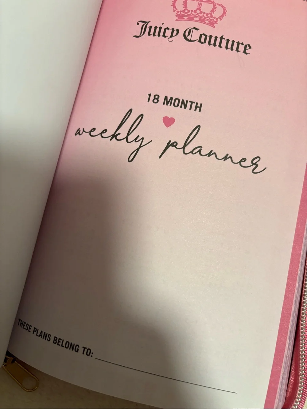 Juicy Couture ‘Juicy Girls Stay Organized’ 18 month planner with Diamond Pen